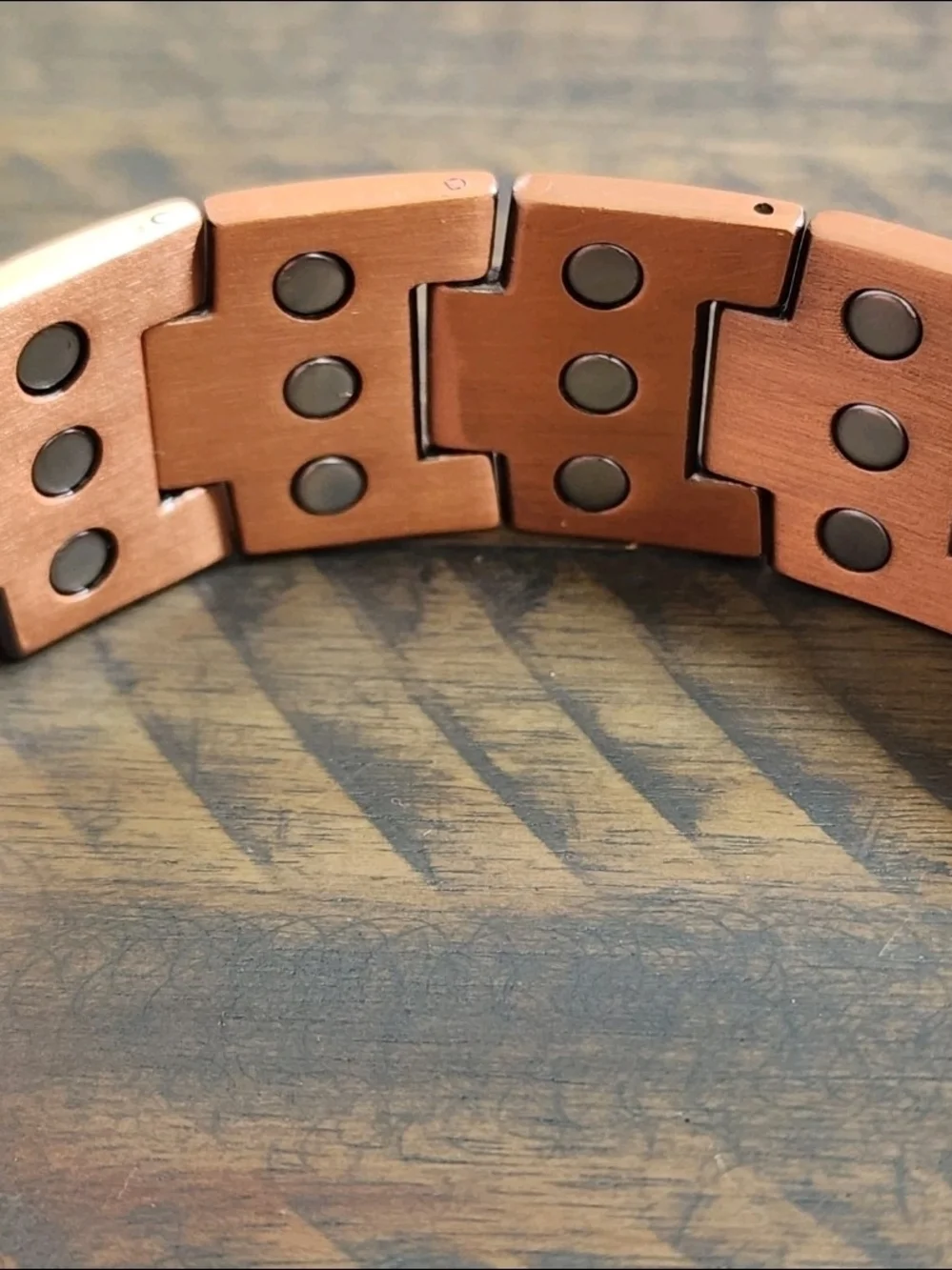 Men's Copper Bracelet - Polished Brown Copper